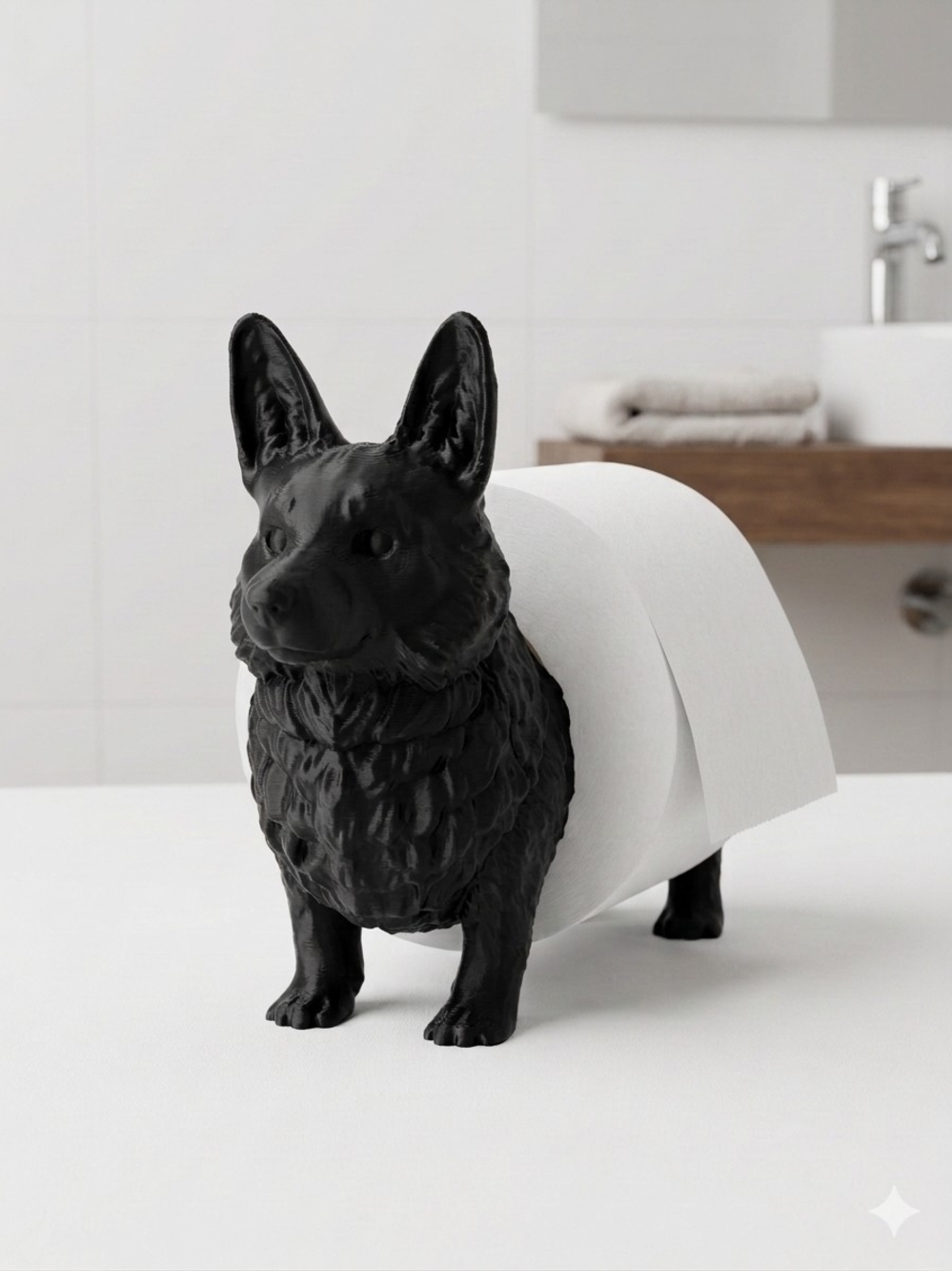 Corgi Toilet Paper Holder